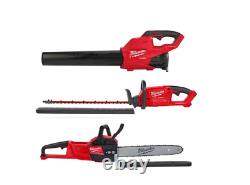 M18 FUEL 18V Cordless Lithium Ion Blower/ChainsawithHedge Trimmer Combo Kit 3 Tool