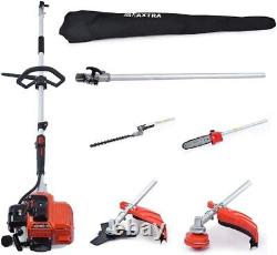 MAXTRA Cordless Gas Pole Saw for Tree Chainsaw Hedge Trimmer Brush Cutter Tools