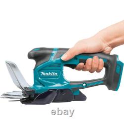 Makita 18V Lithium-Ion Cordless Grass Shear with Hedge Trimmer Blade Tool Only