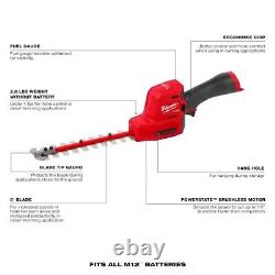 Milwaukee 2533-20 M12 FUEL 8 Cordless Hedge Trimmer TOOL ONLY
