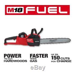 Milwaukee M18 FUEL Hedge Trimmer Chainsaw 16 in. Combo Brushless Cordless 2-Tool