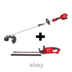 Milwaukee String Trimmer Hedge Trimmer Combo Kit 18 Volt Lithium Ion Cordless