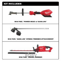 Milwaukee String Trimmer Hedge Trimmer Combo Kit 18 Volt Lithium Ion Cordless