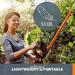 NEW 22 Cordless Hedge Trimmer Dual Action Cutting Bushes Tree Shrub Tool Only
