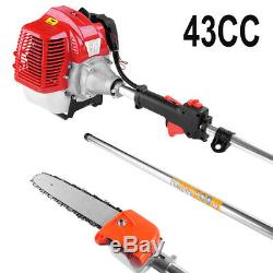 NEW 43CC Petrol Hedge Trimmer Chainsaw Brush Cutter Pole Saw Tools 11.5FT US