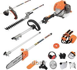 PROYAMA Powerful 42.7Cc 5 in 1 Multi Functional Trimming Tools, Gas Hedge Trimmer