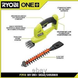 RYOBI 18V Cordless Battery Grass Shrubber Hedge Trimmer (Tool Only) Lightduty