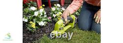 RYOBI 18V Grass Shear & Shrubber Trimmer Compact w Dual Action Blades Tool Only