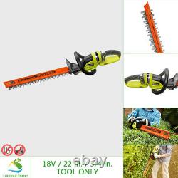 RYOBI 18V Hedge Trimmer 22in Dual Side Blade Handheld Cordless Garden Power Tool
