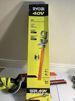 RYOBI 24 40V Lithium-Ion Cordless Hedge Trimmer 0385 TESTED, Tool Only