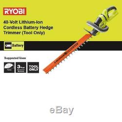 RYOBI Cordless Hedge Trimmer 24 in. 40V Lithium-Ion Articulating Head Tool Only