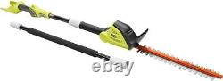 RYOBI Cordless Pole Hedge Trimmer Extendable 40V Li Ion 18 in Dual Action Blade