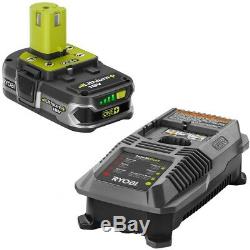 Ryobi 22 in. Hedge Trimmer ONE+ 18 Volt Lithium-Ion Cordless Charger And Battery