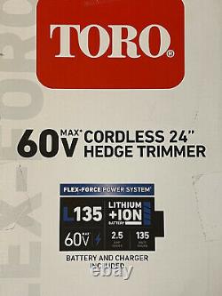 Toro 51840 60v MAX Cordless Hedge Trimmer with Batt & Charger BRAND NEW, Garden