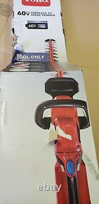 Toro Cordless Hedge Trimmer Flex Force 24 Inch 60 Volt Lithium Ion Tool Only