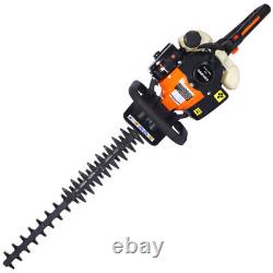 Trimming Tool 26CC 2-Cycle Gas Powered Hedge Trimmer Double Sided Blade 24in US