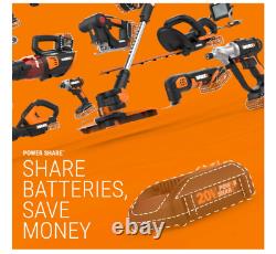 WORX WG261.9 20V (2.0Ah) Power Share 20-inch Cordless Hedge Trimmer, Bare Tool